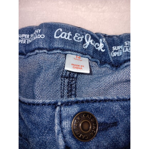Cat & Jack Super Skinny Super Stretch Girl's Jeans With Elastic Waistband - Picture 5 of 13